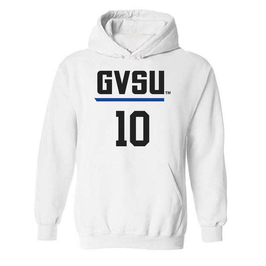 Grand Valley - NCAA Women's Basketball : MacKenzie Bisballe - Replica Shersey Hooded Sweatshirt-0
