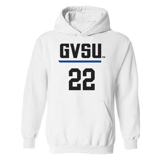 Grand Valley - NCAA Women's Basketball : Ava Scanlon - Replica Shersey Hooded Sweatshirt-0