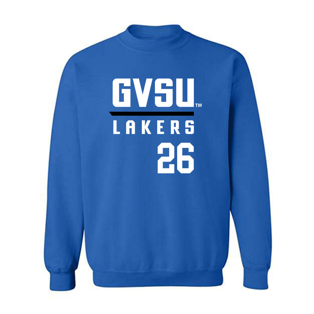 Grand Valley - NCAA Baseball : Tanner Tresemer - Replica Shersey Crewneck Sweatshirt-0