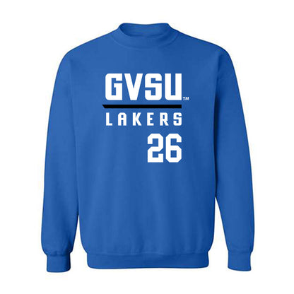 Grand Valley - NCAA Baseball : Tanner Tresemer - Replica Shersey Crewneck Sweatshirt-0