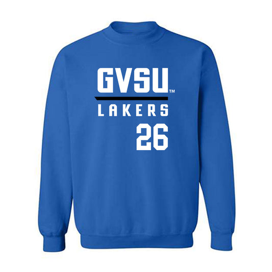 Grand Valley - NCAA Baseball : Tanner Tresemer - Replica Shersey Crewneck Sweatshirt-0