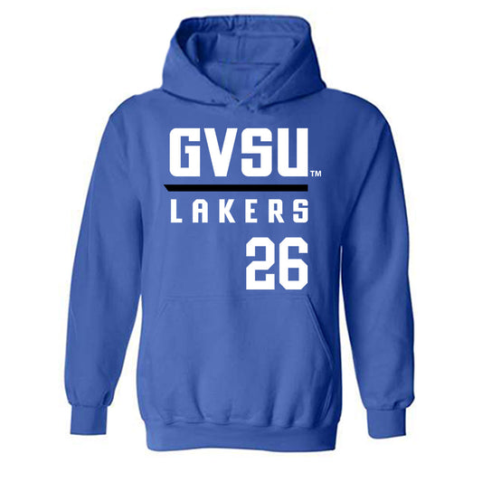Grand Valley - NCAA Baseball : Tanner Tresemer - Replica Shersey Hooded Sweatshirt-0