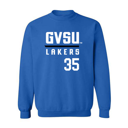 Grand Valley - NCAA Baseball : Collin Bradley - Replica Shersey Crewneck Sweatshirt-0
