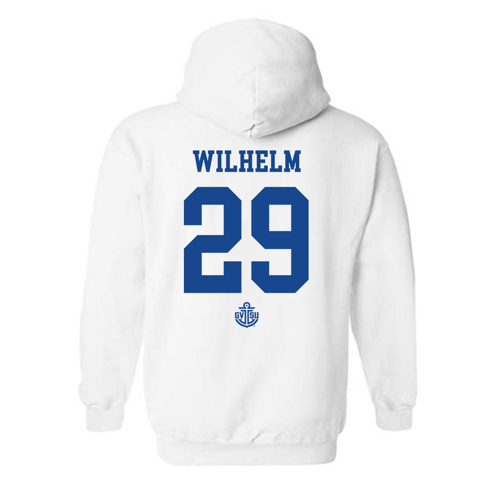 Grand Valley - NCAA Women's Soccer : Ivy Wilhelm - Replica Shersey Hooded Sweatshirt-1