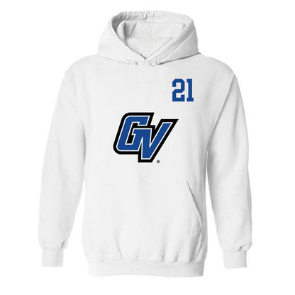 Grand Valley - NCAA Women's Soccer : Rachael Wright - Replica Shersey Hooded Sweatshirt-0