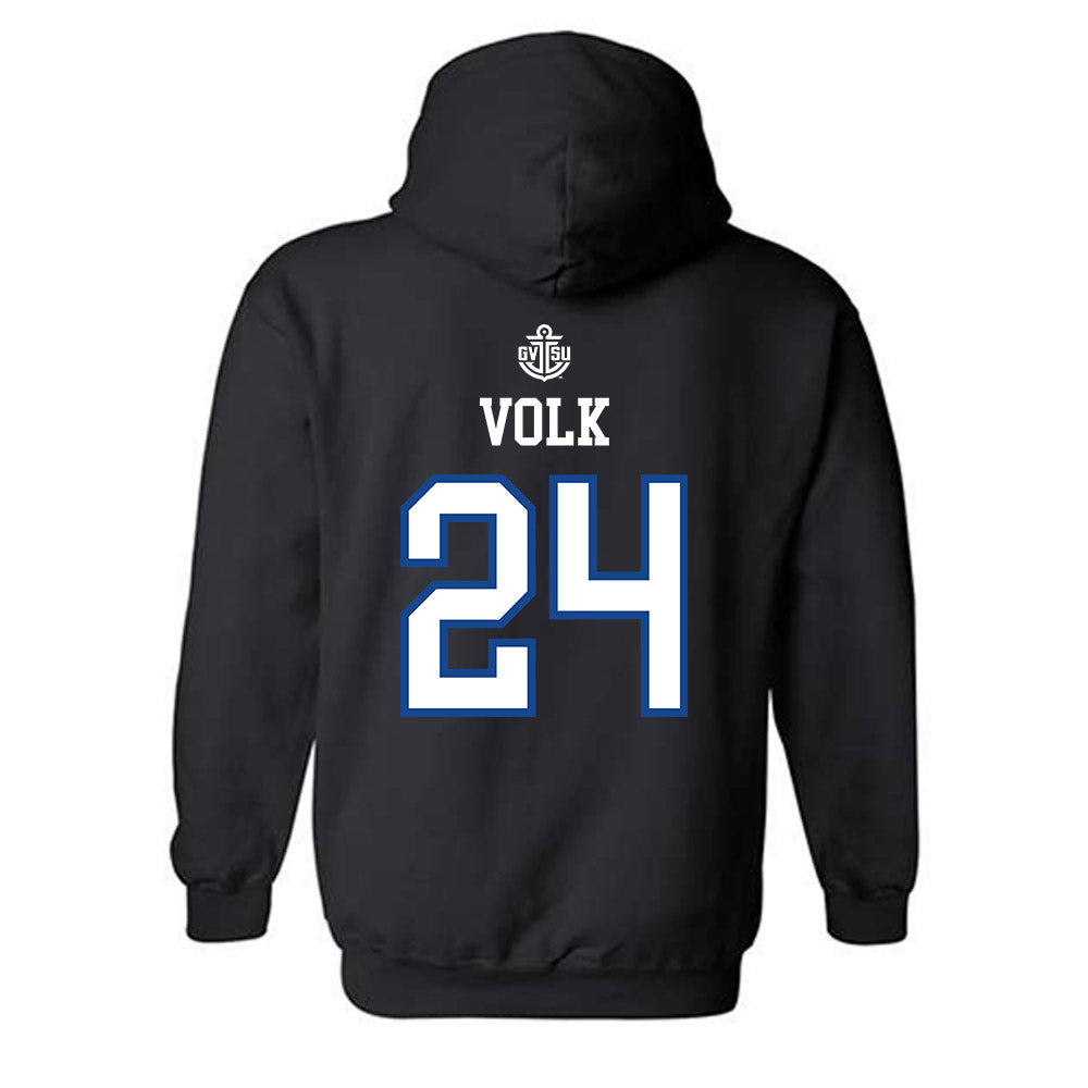 Grand Valley - NCAA Women's Lacrosse : Lauren Volk - Replica Shersey Hooded Sweatshirt-1