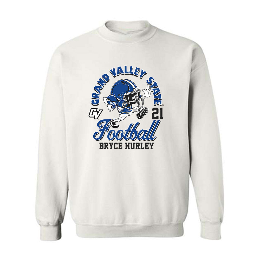 Grand Valley - NCAA Football : Bryce Hurley - Fashion Shersey Crewneck Sweatshirt-0