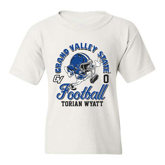 Grand Valley - NCAA Football : Torian Wyatt - Fashion Shersey Youth T-Shirt-0