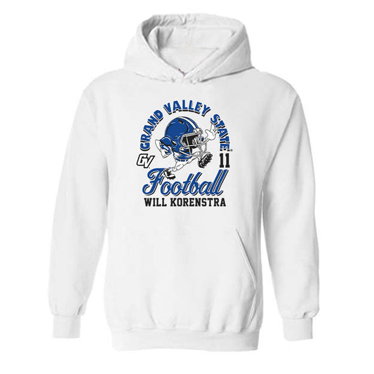 Grand Valley - NCAA Football : Will Korenstra - Fashion Shersey Hooded Sweatshirt-0
