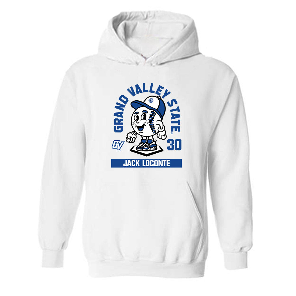 Grand Valley - NCAA Baseball : Jack LoConte - Fashion Shersey Hooded Sweatshirt-0