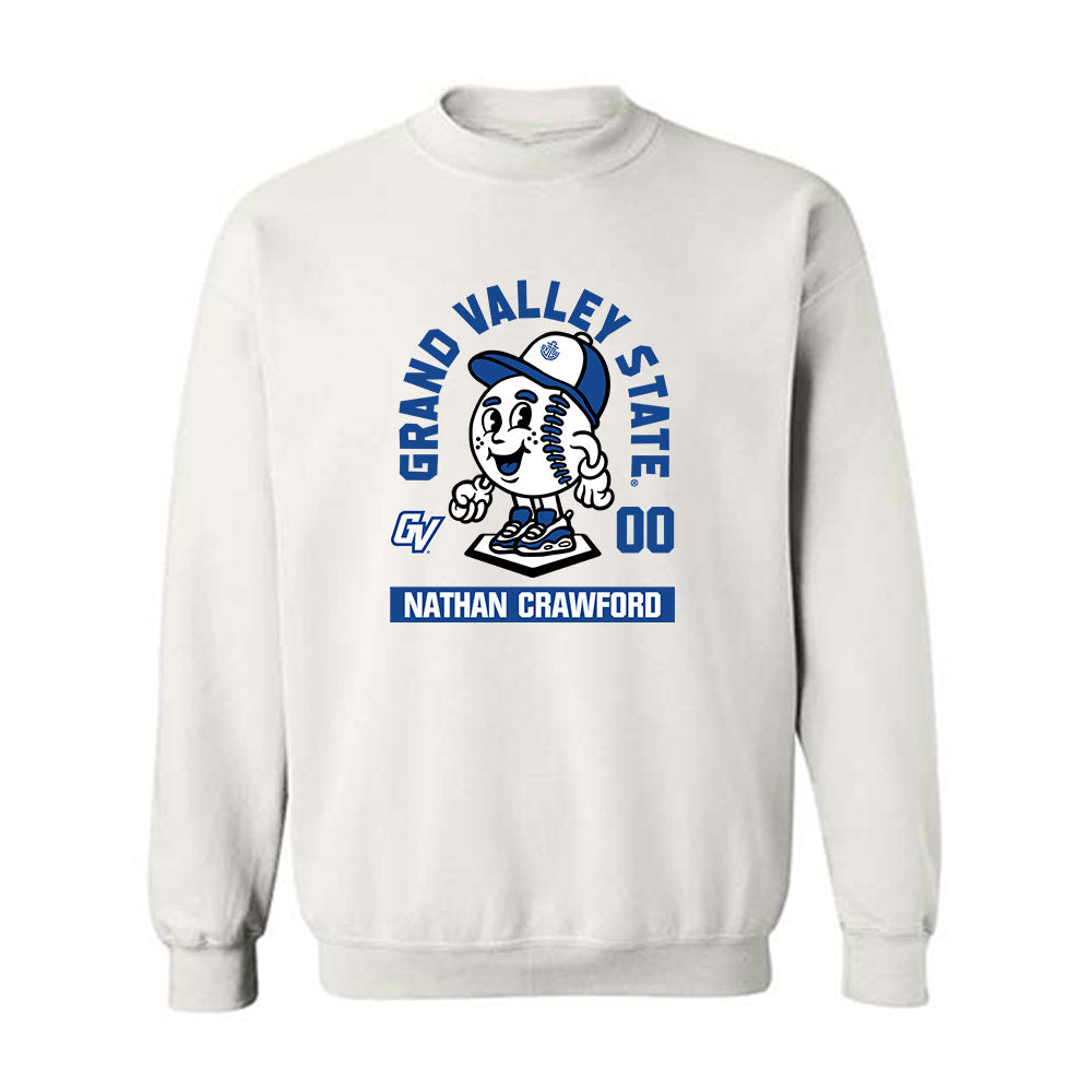 Grand Valley - NCAA Baseball : Nathan Crawford - Fashion Shersey Crewneck Sweatshirt-0