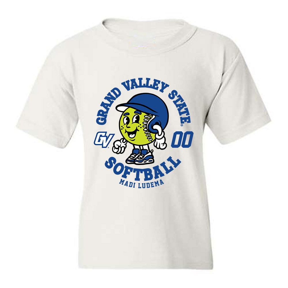 Grand Valley - NCAA Softball : Madi Ludema - Fashion Shersey Youth T-Shirt-0