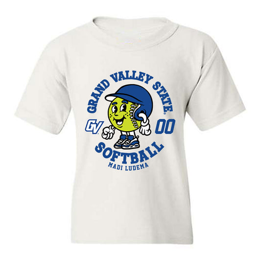 Grand Valley - NCAA Softball : Madi Ludema - Fashion Shersey Youth T-Shirt-0