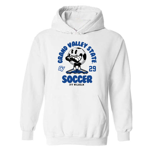 Grand Valley - NCAA Women's Soccer : Ivy Wilhelm - Fashion Shersey Hooded Sweatshirt-0