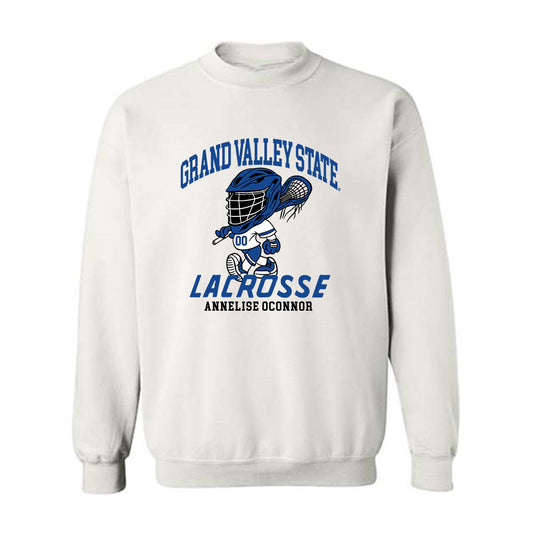 Grand Valley - NCAA Women's Lacrosse : Annelise OConnor - Fashion Shersey Crewneck Sweatshirt-0