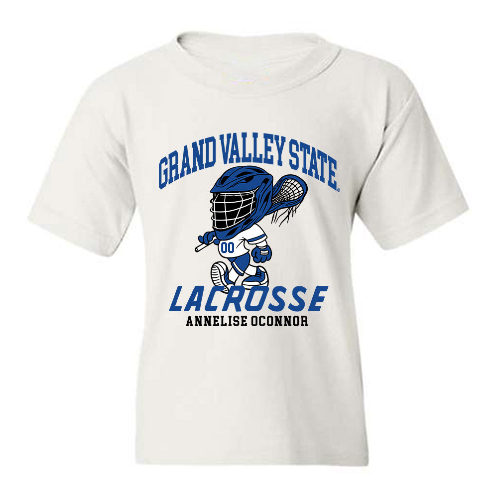 Grand Valley - NCAA Women's Lacrosse : Annelise OConnor - Fashion Shersey Youth T-Shirt-0