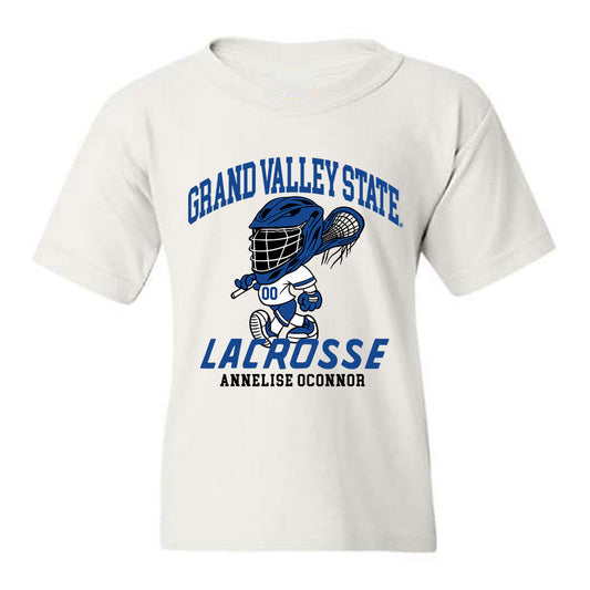 Grand Valley - NCAA Women's Lacrosse : Annelise OConnor - Fashion Shersey Youth T-Shirt-0