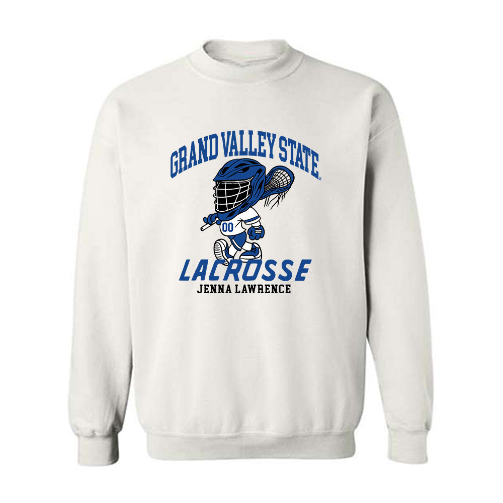 Grand Valley - NCAA Women's Lacrosse : Jenna Lawrence - Fashion Shersey Crewneck Sweatshirt-0