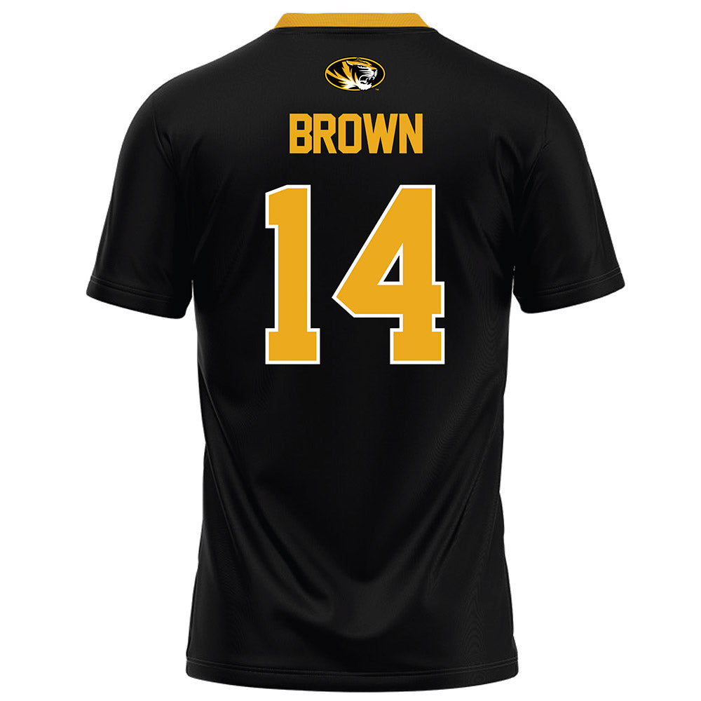 Missouri - NCAA Football : Brett Brown - Black Football Jersey-1