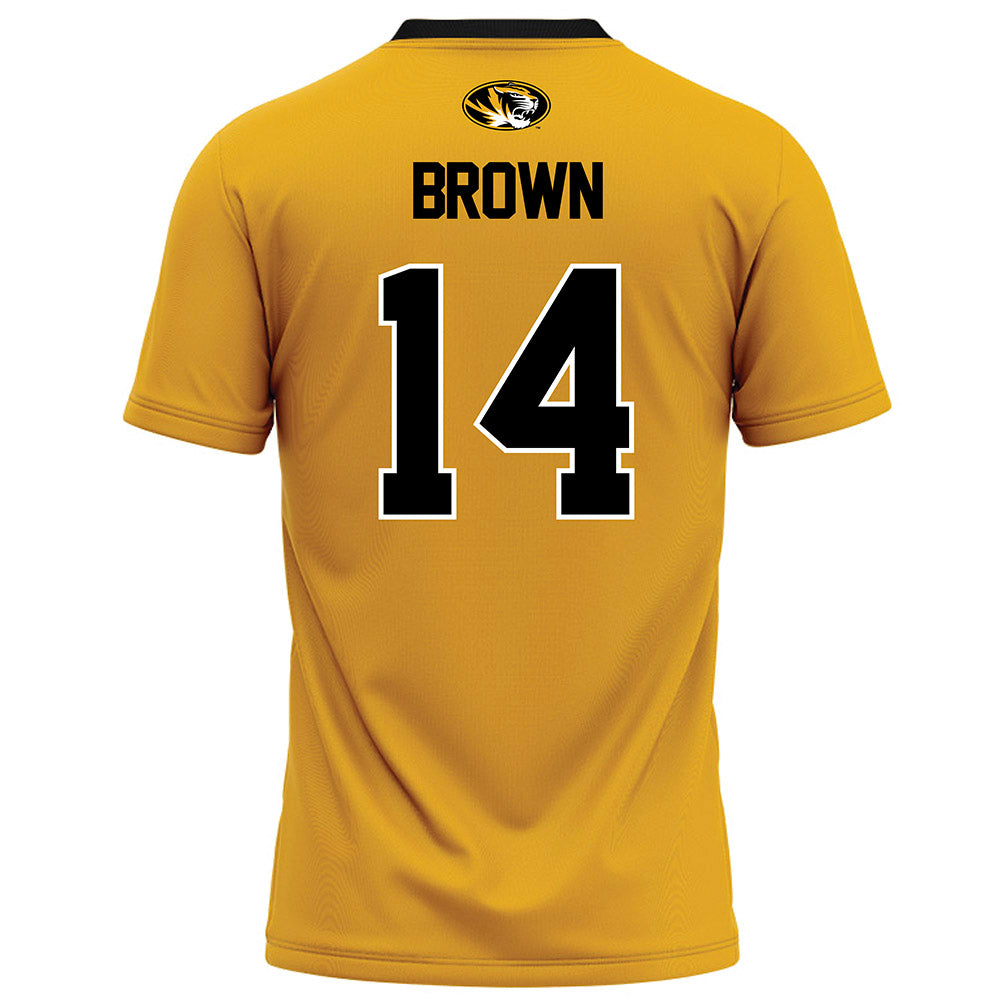 Missouri - NCAA Football : Brett Brown - Gold Football Jersey-1