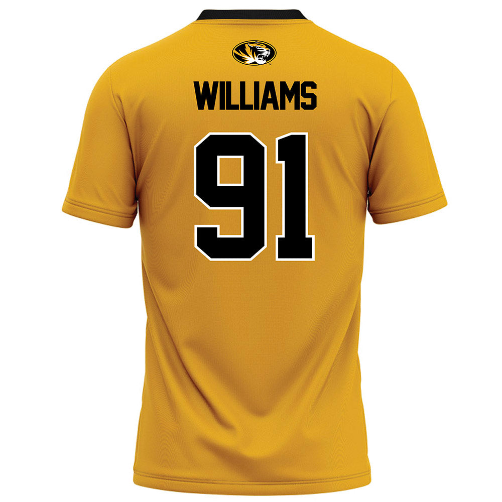 Missouri - NCAA Football : Elias Williams - Gold Football Jersey