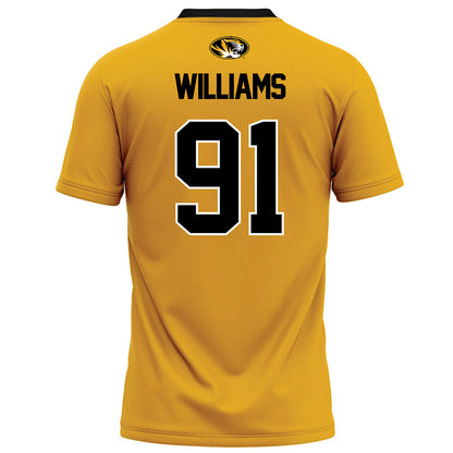 Missouri - NCAA Football : Elias Williams - Gold Football Jersey