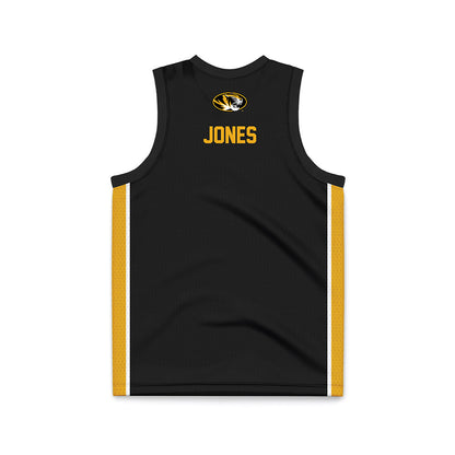 Missouri - NCAA Men's Basketball : Jamier Jones - Black Basketball Jersey-1