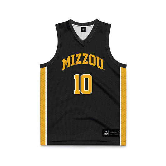 Missouri - NCAA Men's Basketball : Aidan Chronister - Black Basketball Jersey-0