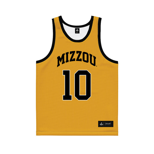 Missouri - NCAA Men's Basketball : Aidan Chronister - Gold Basketball Jersey-0