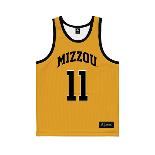 Missouri - NCAA Women's Basketball : Jayla Smith - Gold Basketball Jersey-0