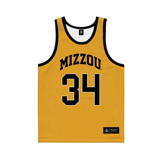 Missouri - NCAA Women's Basketball : Hannah Linthacum - Gold Basketball Jersey-0