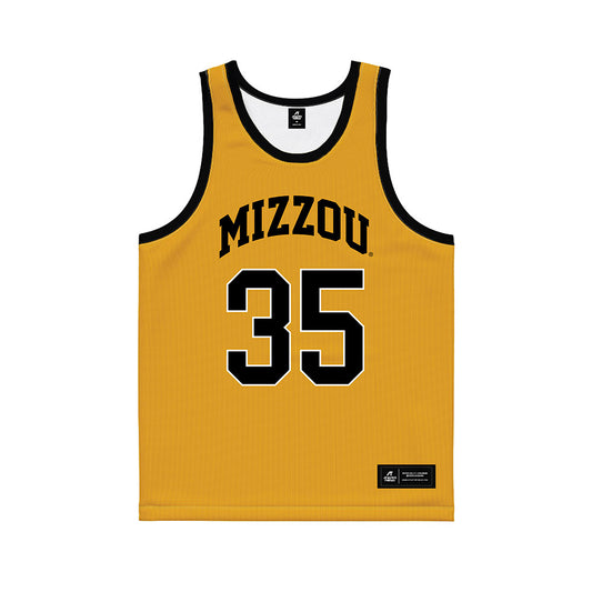 Missouri - NCAA Men's Basketball : Jacob Crews - Gold Basketball Jersey-0