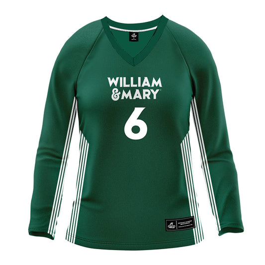 William & Mary - NCAA Women's Volleyball : Sophia Van Name - Green Volleyball Jersey-0