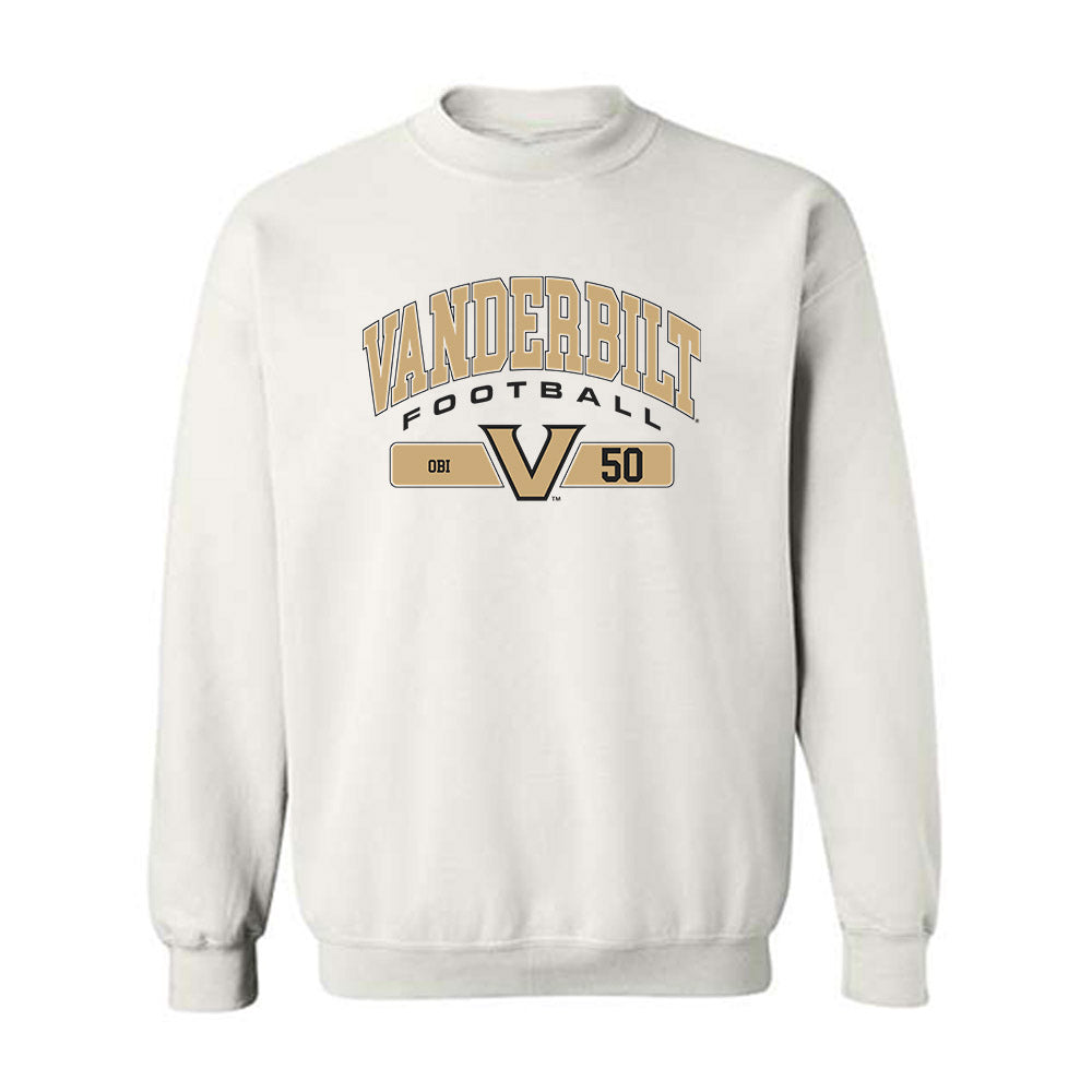 Vanderbilt - NCAA Football : Kene Obi - Classic Fashion Shersey Crewneck Sweatshirt-0