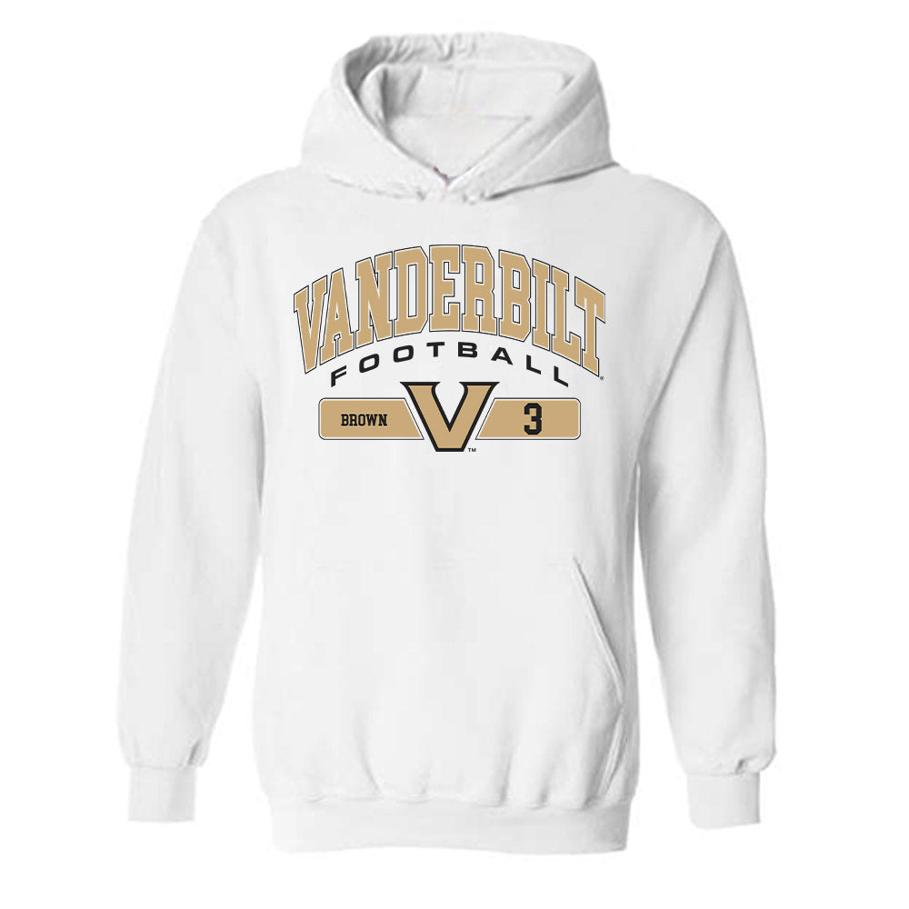 Vanderbilt - NCAA Football : Tristen Brown - Classic Fashion Shersey Hooded Sweatshirt-0