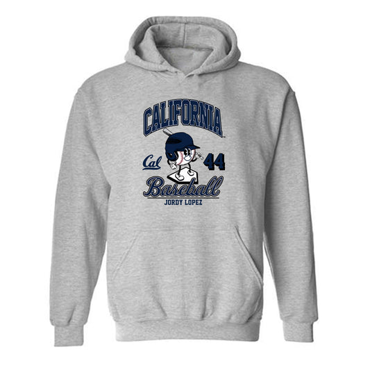 UC Berkeley - NCAA Baseball : Jordy Lopez - Fashion Shersey Hooded Sweatshirt-0