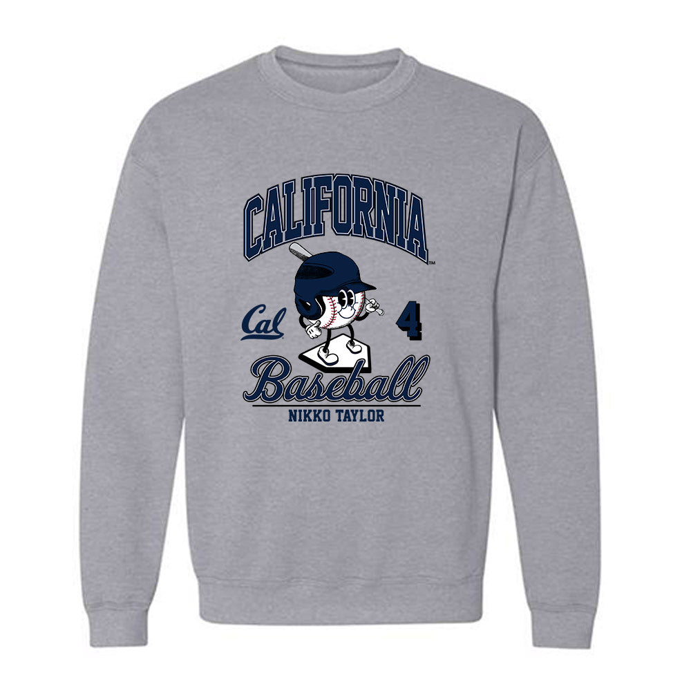 UC Berkeley - NCAA Baseball : Nikko Taylor - Fashion Shersey Crewneck Sweatshirt-0