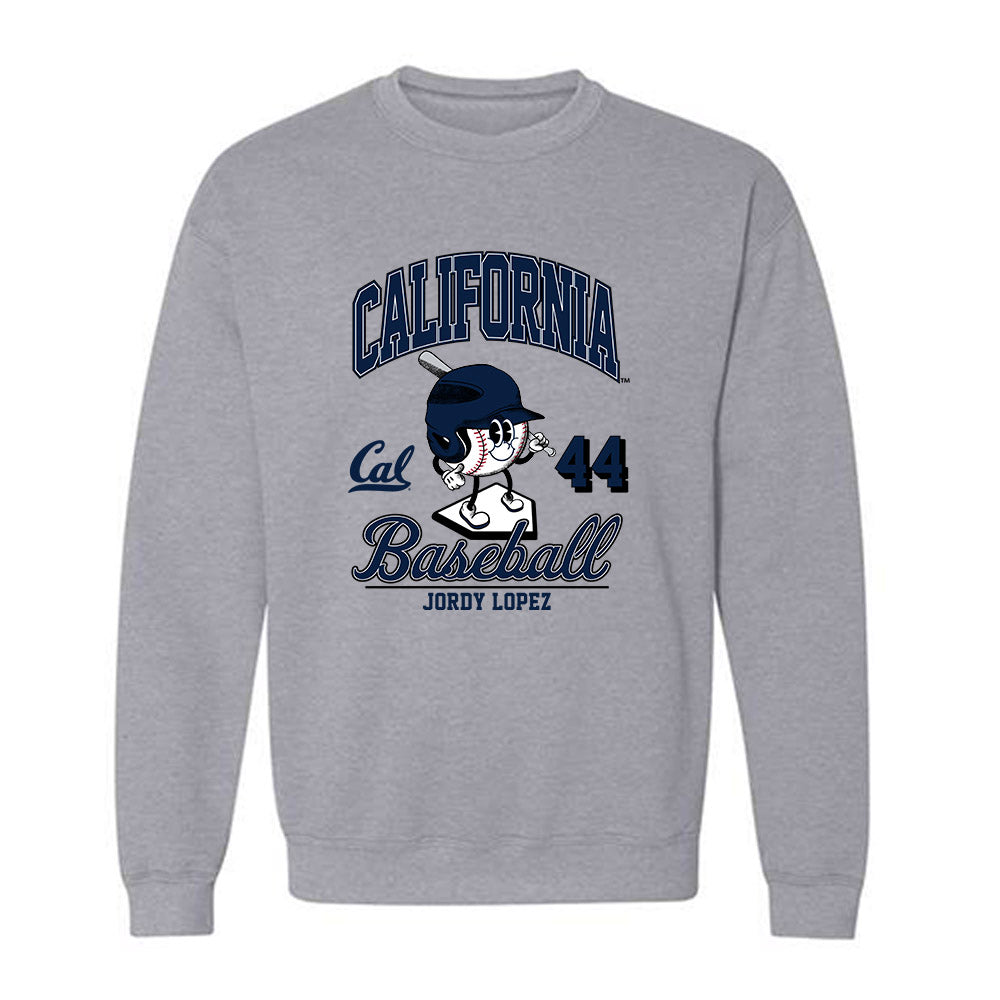 UC Berkeley - NCAA Baseball : Jordy Lopez - Fashion Shersey Crewneck Sweatshirt-0