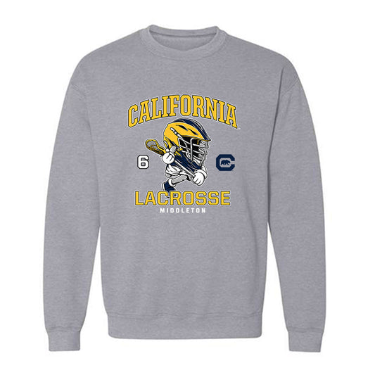 UC Berkeley - NCAA Women's Lacrosse : Jane Middleton - Fashion Shersey Crewneck Sweatshirt-0