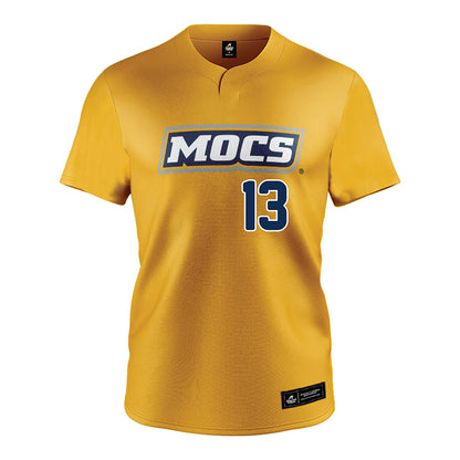 UTC - NCAA Softball : Baileigh Pitts - Gold Jersey-0