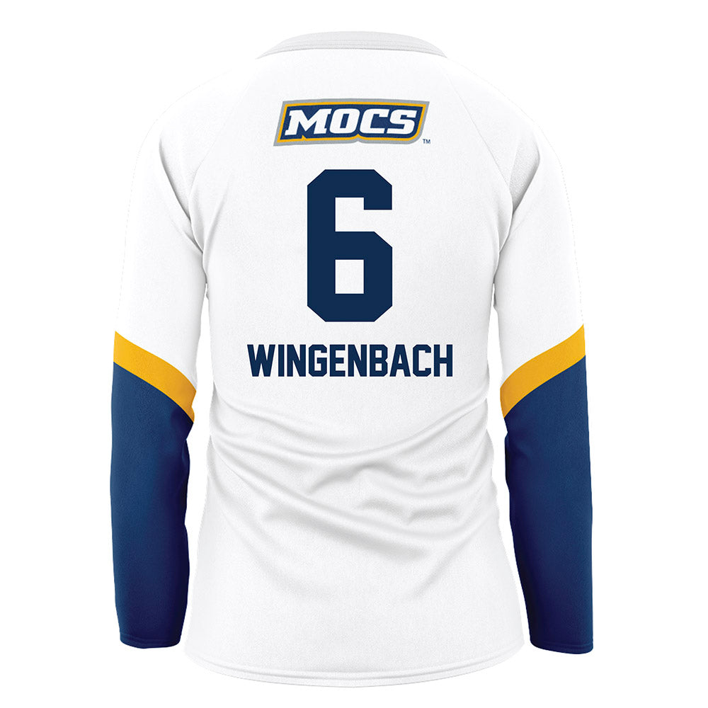 UTC - NCAA Women's Volleyball : Delaney Wingenbach - White Volleyball Jersey-1