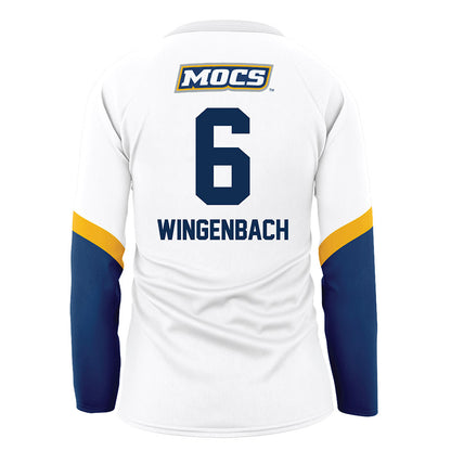 UTC - NCAA Women's Volleyball : Delaney Wingenbach - White Volleyball Jersey-1