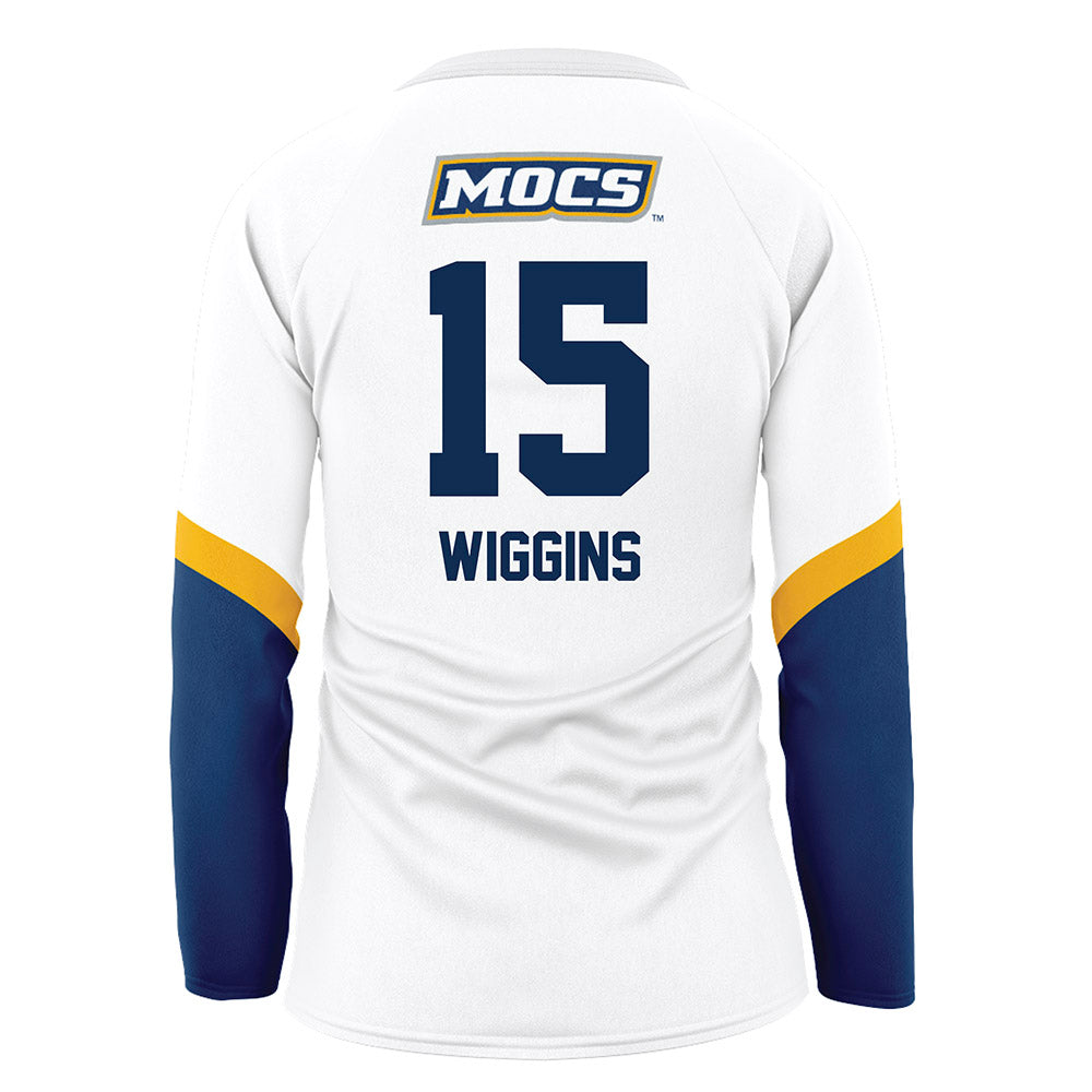 UTC - NCAA Women's Volleyball : Destiny Wiggins - White Volleyball Jersey-1