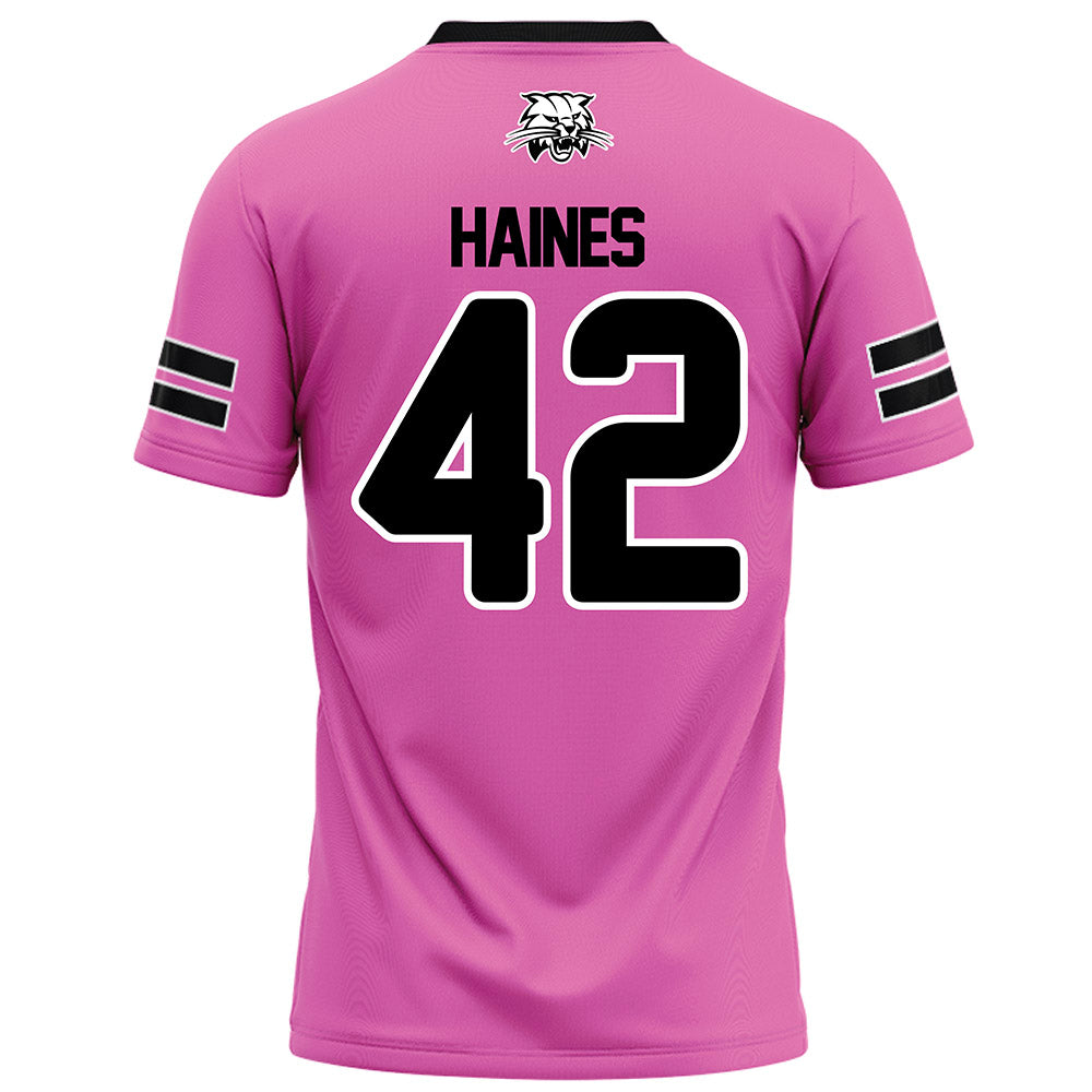Ohio - NCAA Football : Magnus Haines - Pink Football Jersey-1
