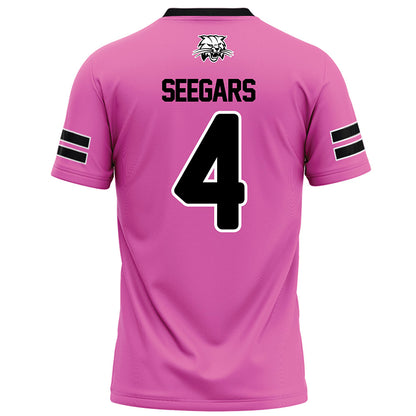 Ohio - NCAA Football : Kaci Seegars - Pink Football Jersey-1