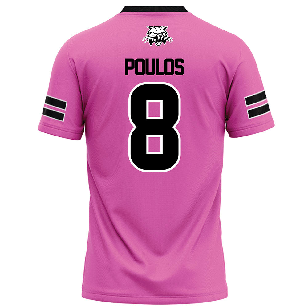 Ohio - NCAA Football : Nicholas Poulos - Pink Football Jersey-1