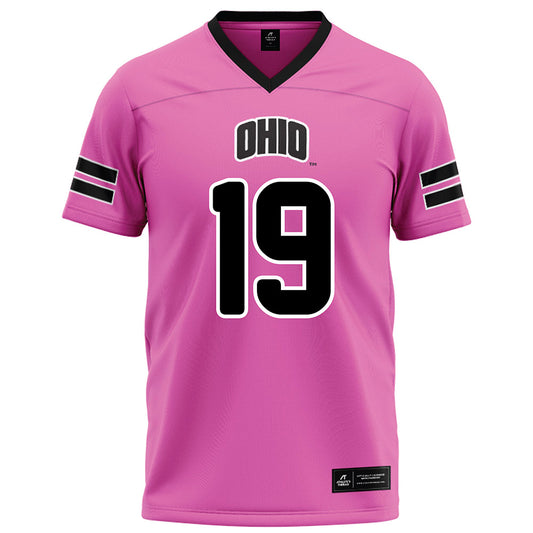Ohio - NCAA Football : Dom Dorwart - Pink Football Jersey-0