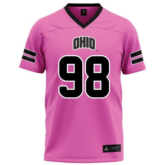 Ohio - NCAA Football : Derek Reagans III - Pink Football Jersey-0