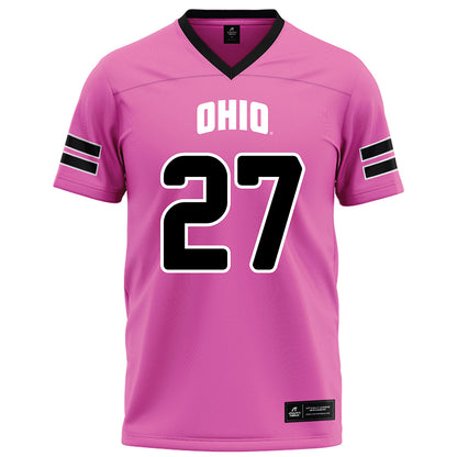 Ohio - NCAA Football : Jack Fries - Pink Football Jersey-0