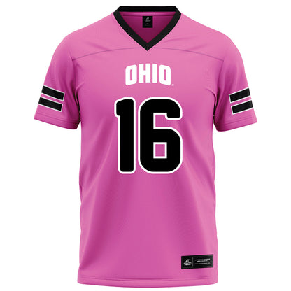 Ohio - NCAA Football : Matthew Papas - Pink Football Jersey-0